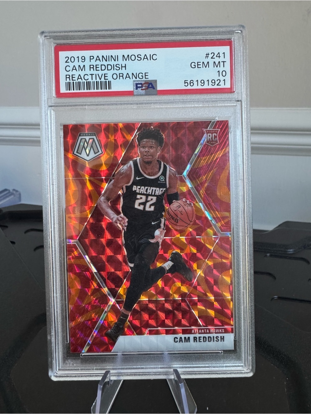 🔥 2019-20 Cam Reddish Mosaic Reactive Orange Prizm Rookie RC #241 PSA 10 Hawks